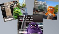 Monster für mehr Verkehrssicherheit